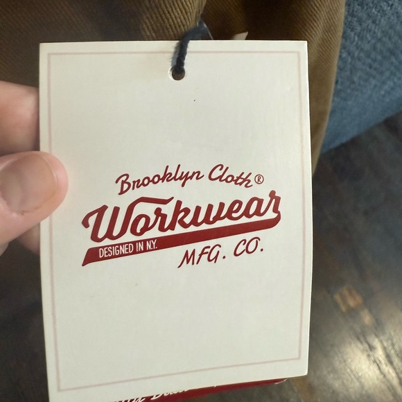 Brooklyn Cloth Mens Workwear Tan Sherpa-Lined Jean Jacket - Picture 3 of 4